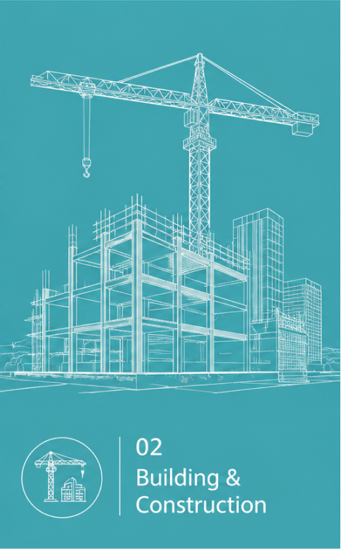 Building & Construction — blueprint illustration
