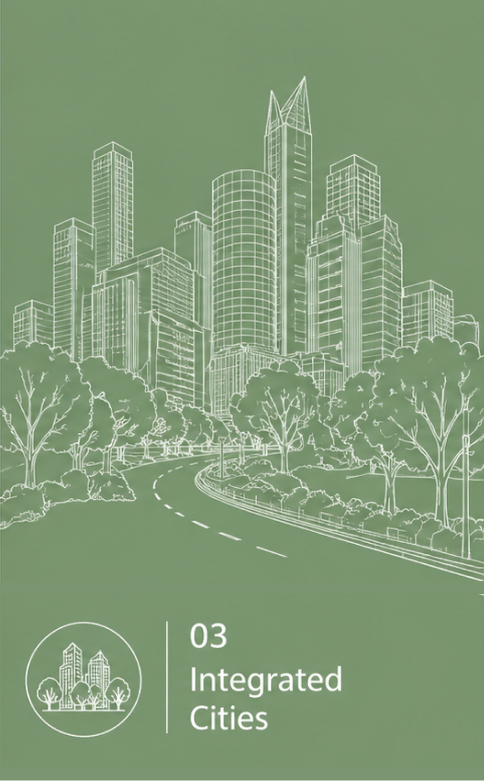 Integrated Cities — blueprint illustration